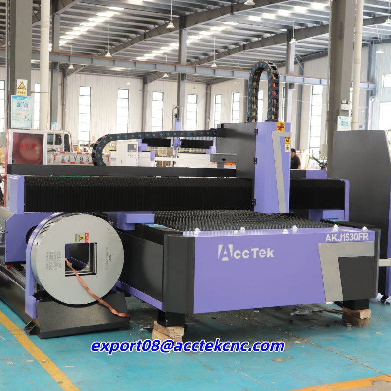 Industrial Laser Machine Price - 低価格ファイバーレーザー切断機、回転装置付きガントリー式自動機、工業用鋼鉄・アルミ板加工用