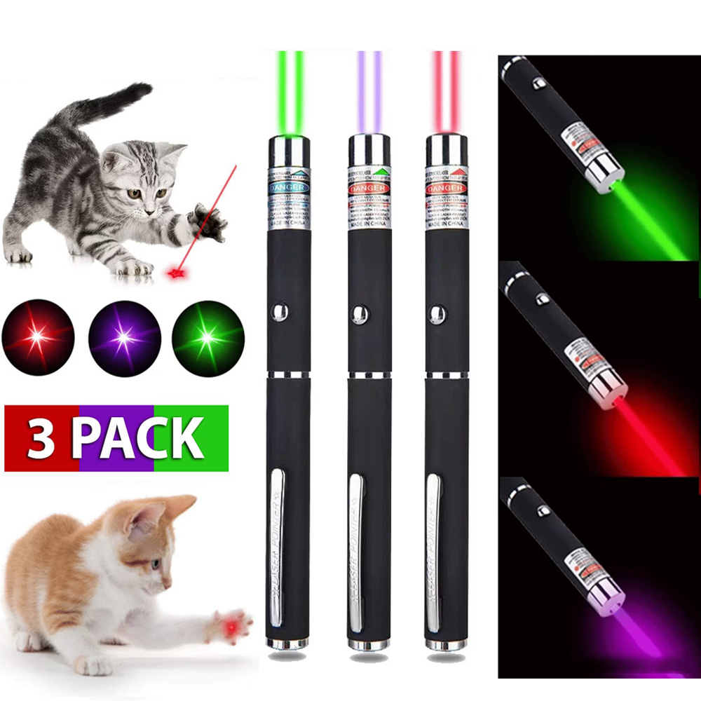 Industrial Laser Pointer - ミニポータブルLED緑赤色光レーザーポインター（電池不要）、LED懐中電灯レーザーペン、猫用インタラクティブスクラッチプレイおもちゃ