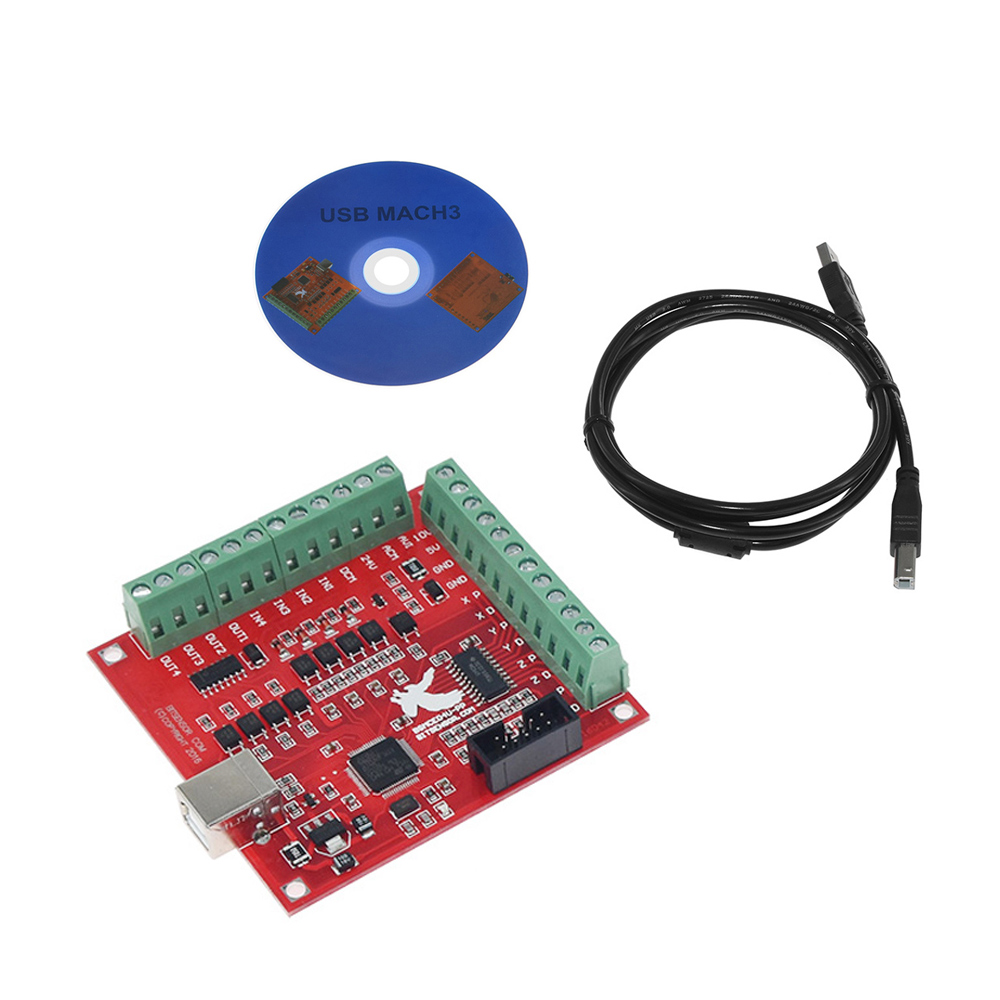 Stepper Driver Cnc - MACH3 cnc usb 100 200khzのブレークアウト基板4軸インタフェースドライバモーションコントローラcnc usb