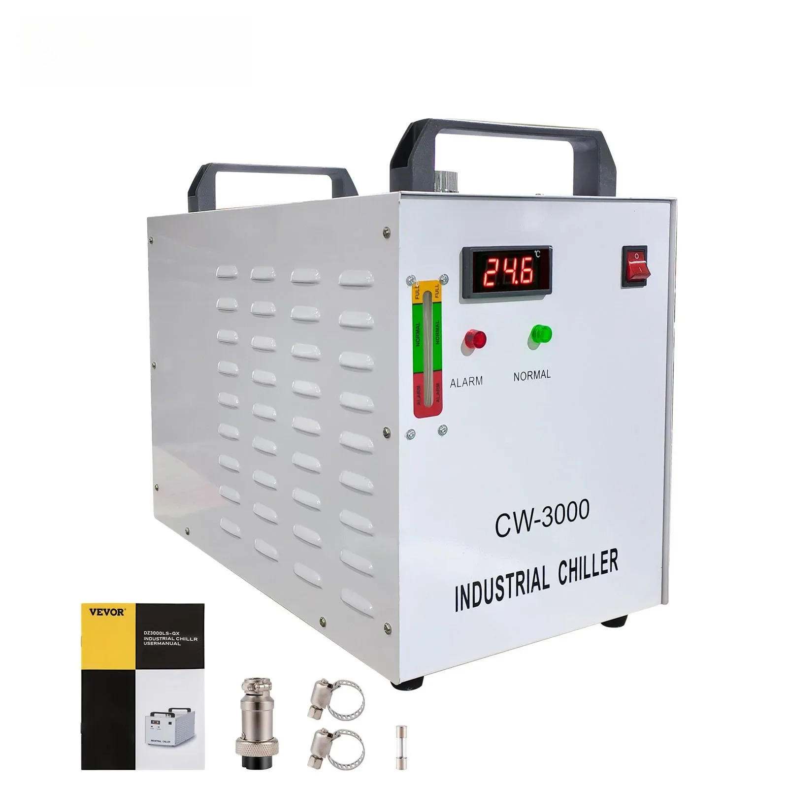 Laser Chiller Water Cooler - SIHAO CW-3000 工業用CNCレーザー彫刻機 水冷式レーザー管専用チラー 高効率冷却用