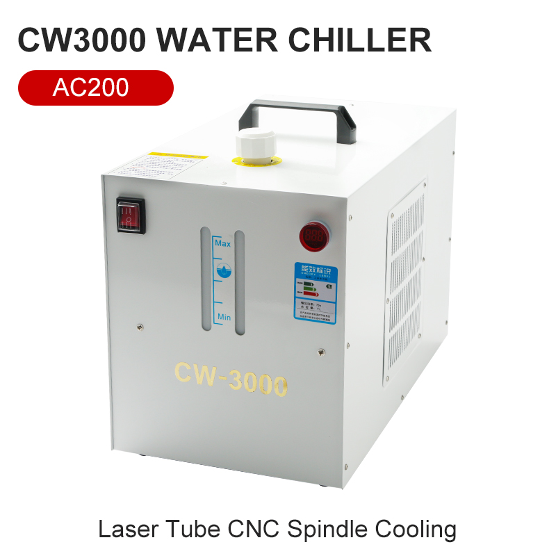 Laser Chiller Water Cooler - 工業用レーザー彫刻チラー、熱分解工業用水冷却器、CNCスピンドルおよびCO2チューブ、CW-3000,9l,70w