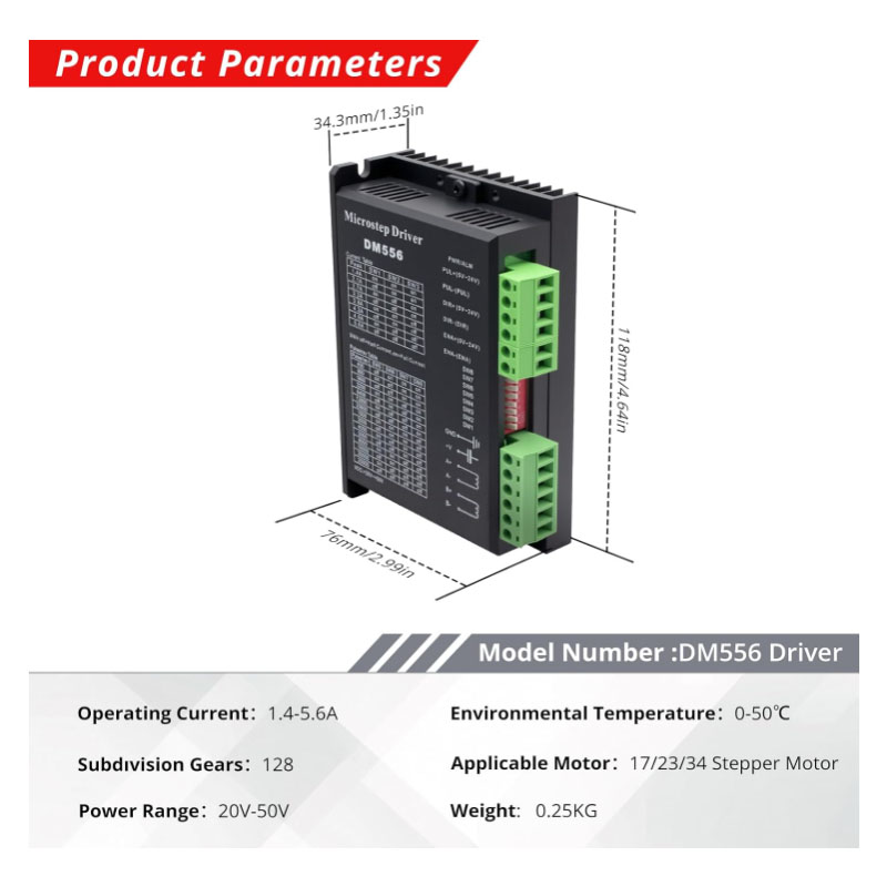 CNCデジタルステッピングドライバーDM556ステッピングモ - Stepper Driver Cnc のレビューと価格