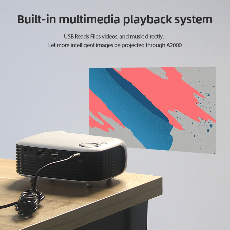 A2000 ミニプロジェクターポータブル LED ビデオプロ - Industrial Laser Projector のレビューと価格