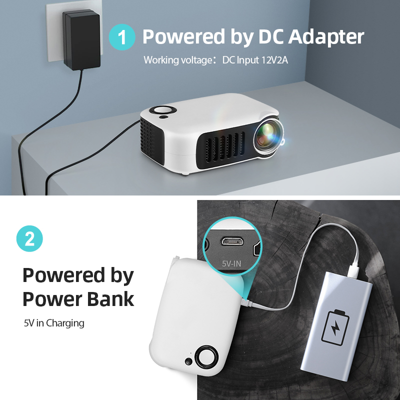 A2000 ミニプロジェクターポータブル LED ビデオプロ - Industrial Laser Projector のレビューと価格