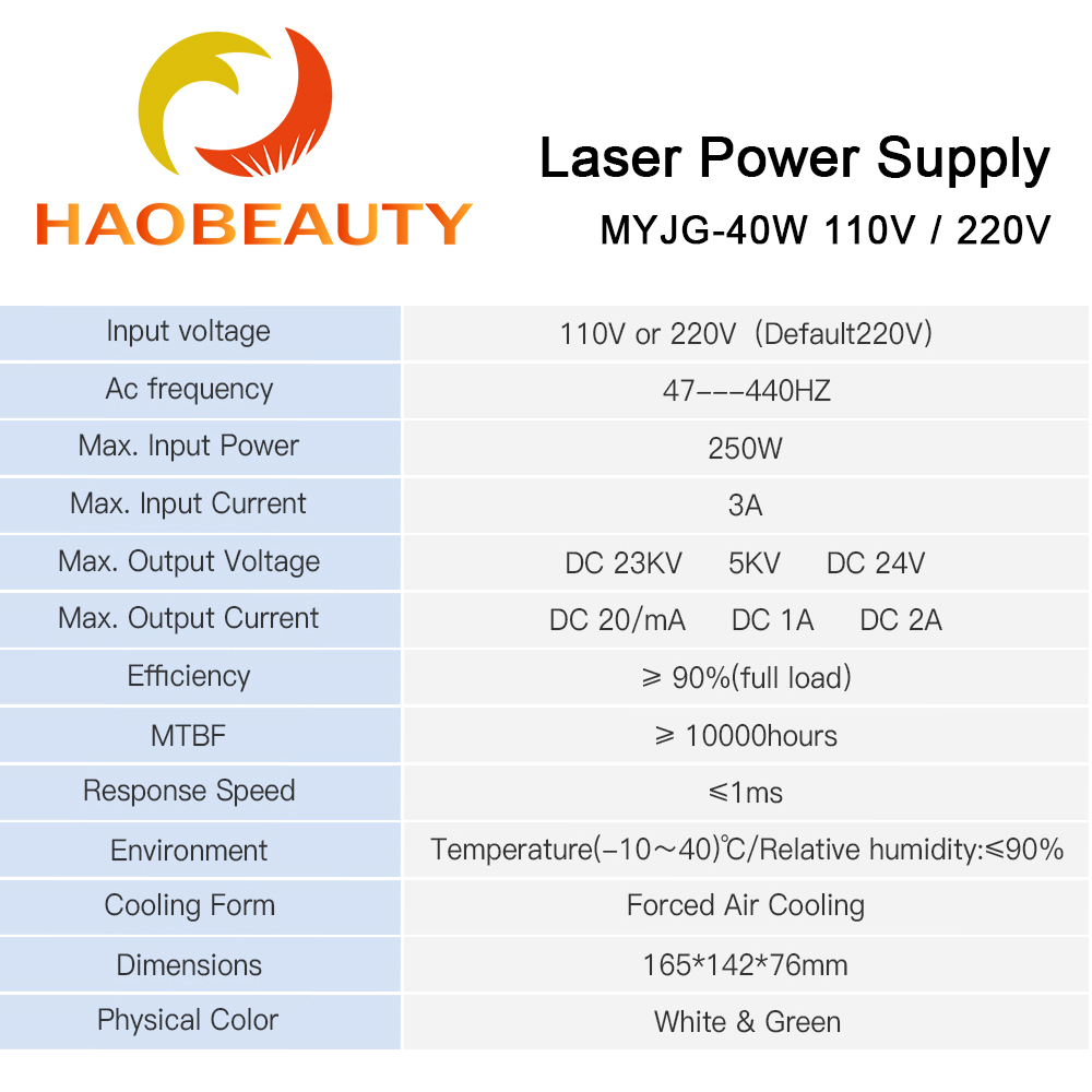 HAOBEAUTY-CO2レーザー電源、高電圧彫刻切断機、4 - Industrial Laser Technology のレビューと価格