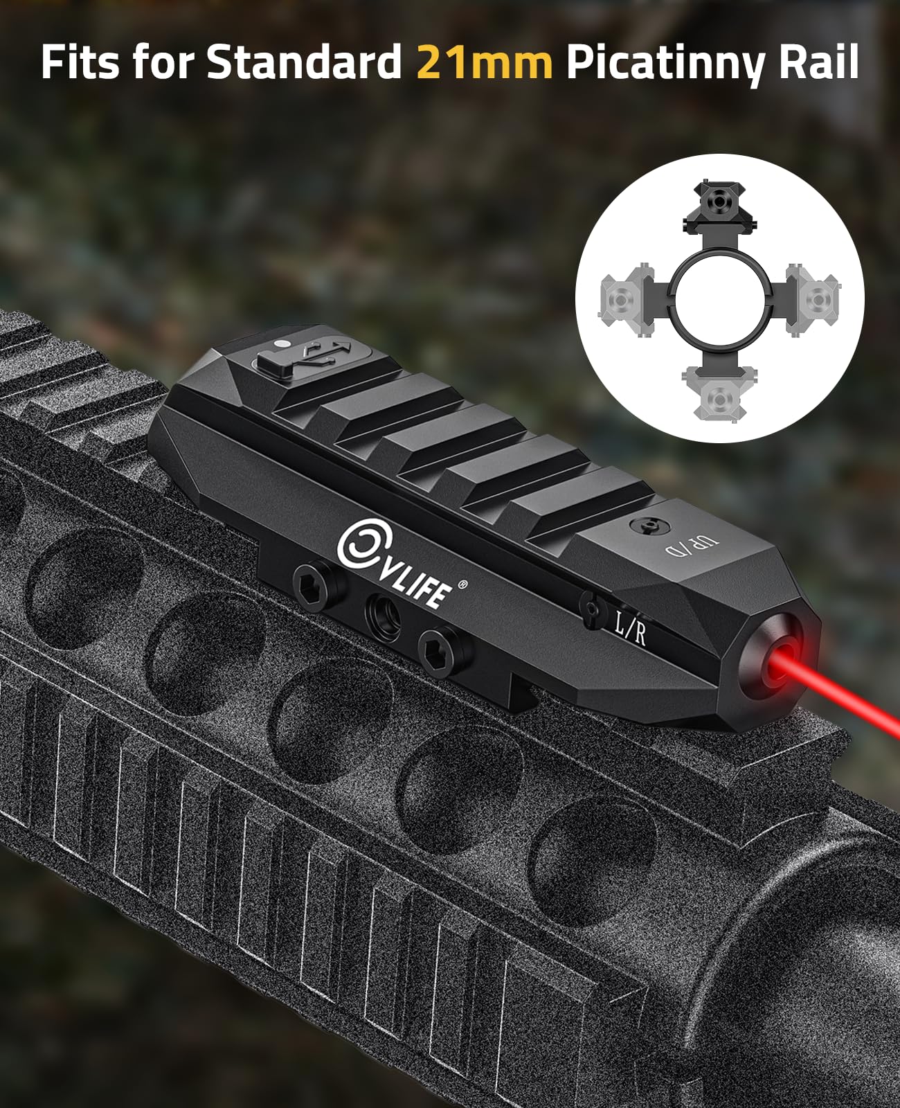 CVLIFE REDレーザー視力戦術的なロープロファイルライ - Industrial Laser Pointer のレビューと価格