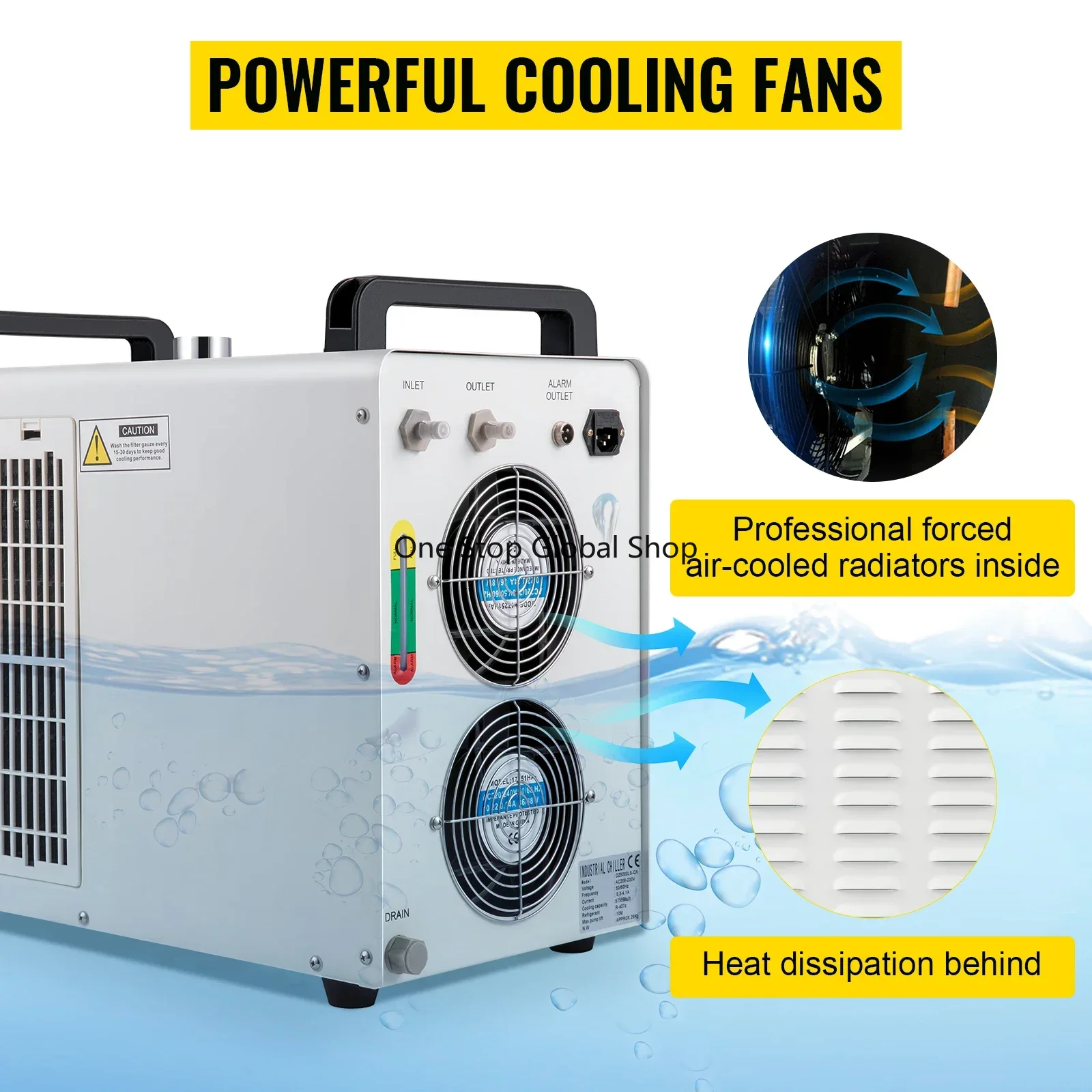 工業用水冷却器レーザー彫刻機チラー熱分解工業用冷却60-15 - Laser Chiller Water Cooler のレビューと価格