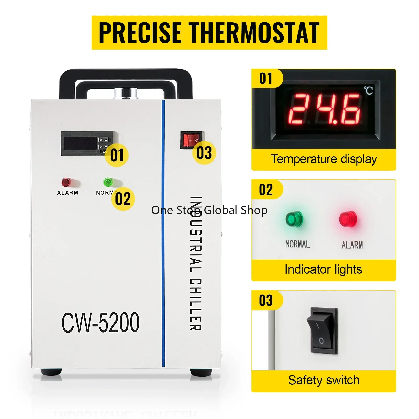 工業用水冷却器レーザー彫刻機チラー熱分解工業用冷却60-15 - Laser Chiller Water Cooler のレビューと価格