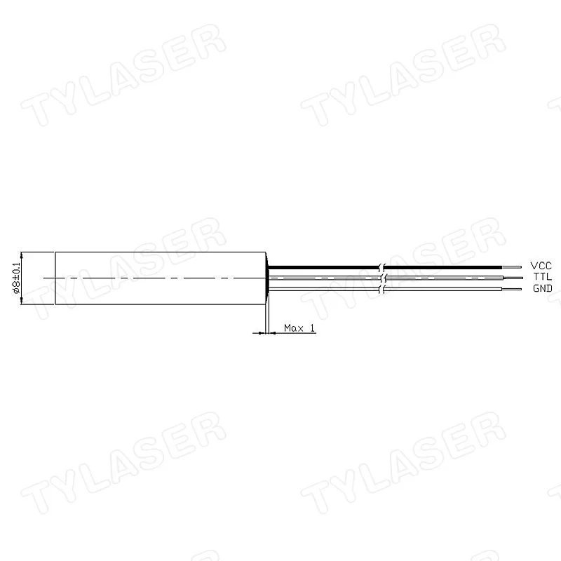外部 TTL 8mm 635nm レッドドット 1mW 5m - Industrial Grade Laser Pointer のレビューと価格