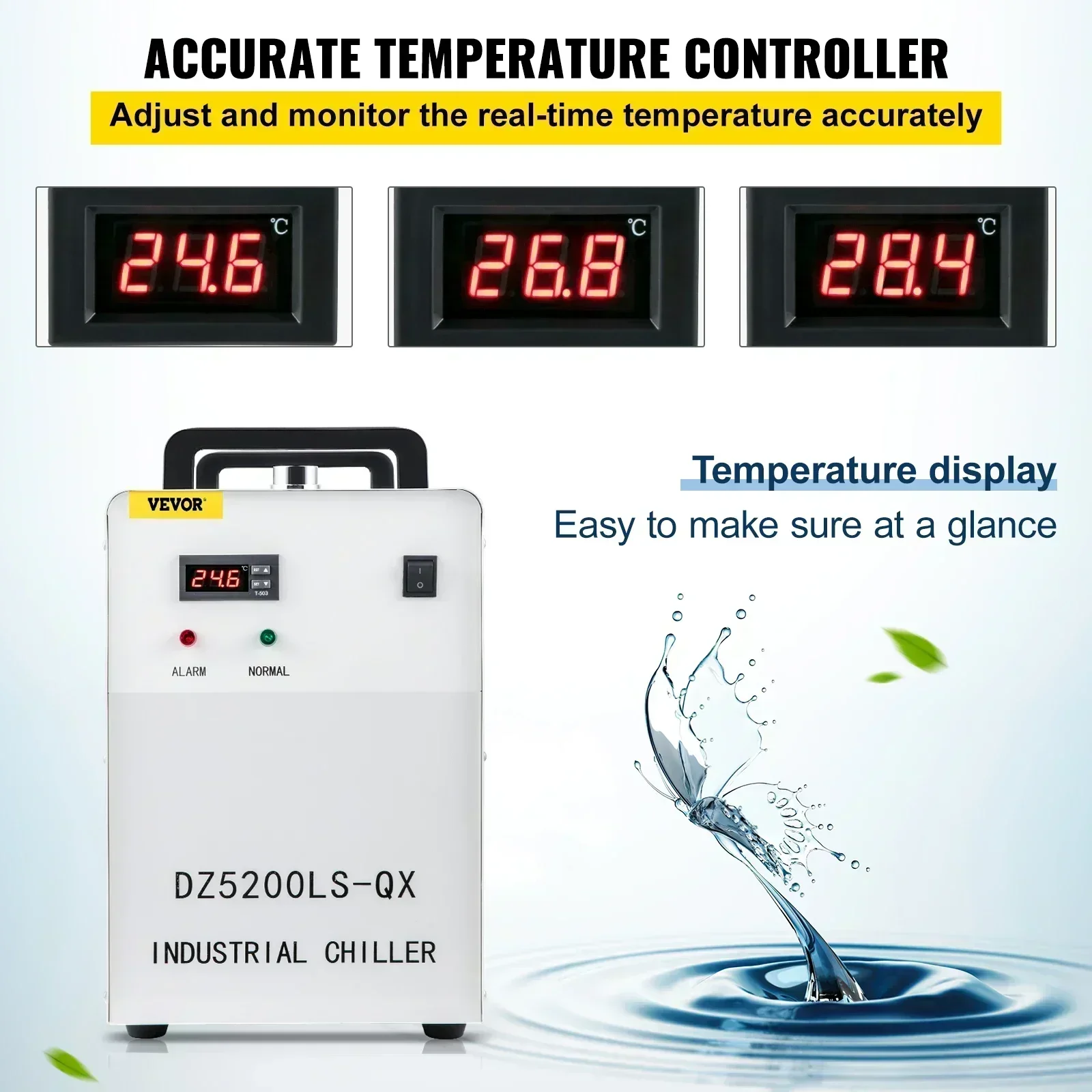 SIHAO CNC工業用水冷機CW-5200 CW-5000 - Laser Chiller Water Cooler のレビューと価格