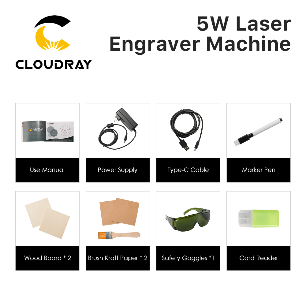 Cloudrayレーザー彫刻機BM1マークプリンターカッター - Industrial Laser Technology のレビューと価格