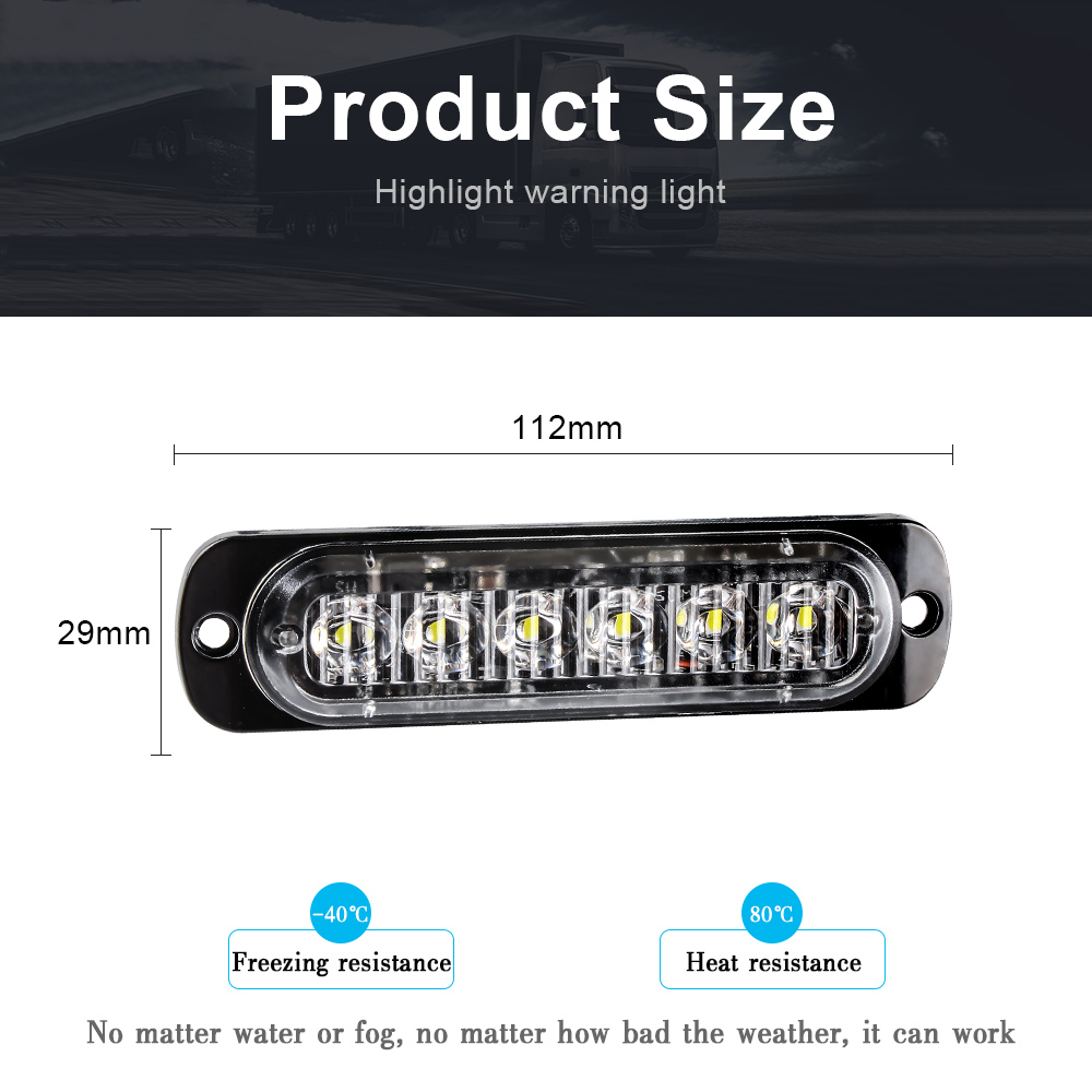 6 LED ストロボ警告灯 ストロボ緊急グリル点滅ライトバー - Industrial Laser Pointer 24V のレビューと価格